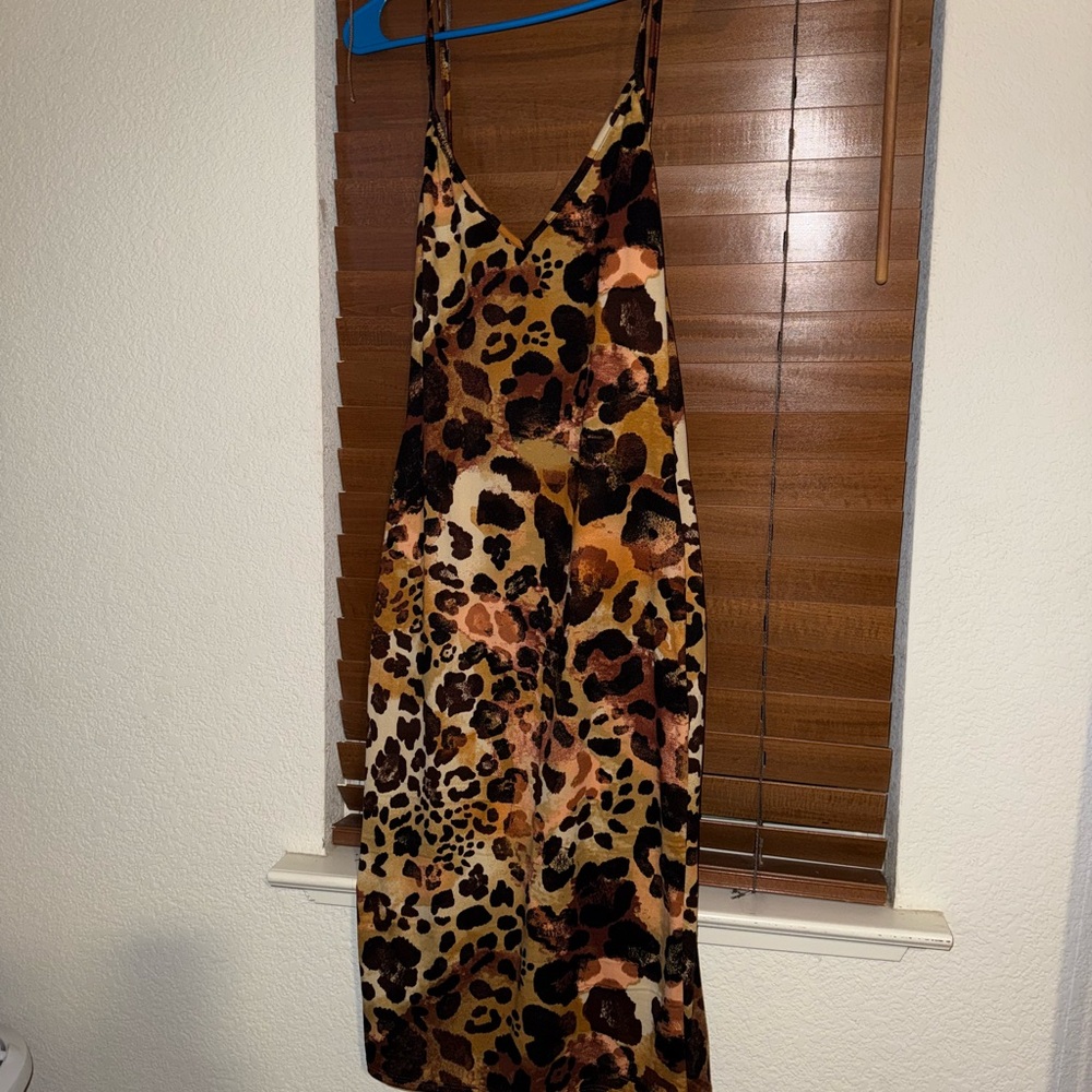 Leopard Print Slip Dress